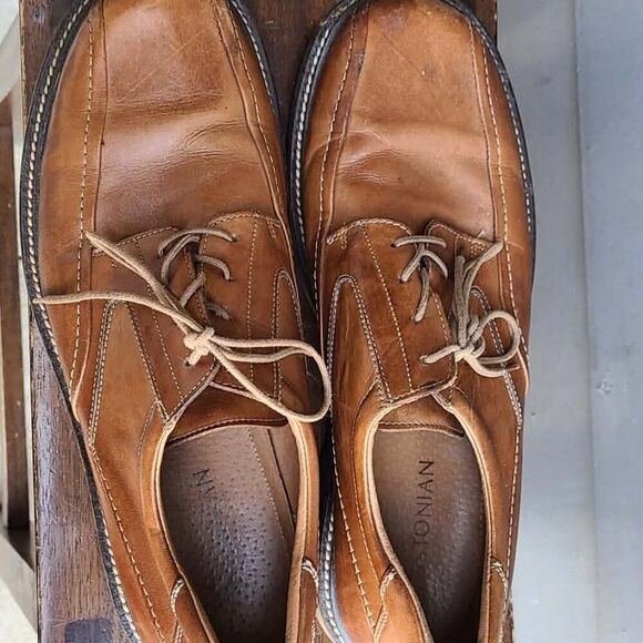 Bostonian Men\'s Leather Lace Up Almond Toe Dress Shoe 12 M
